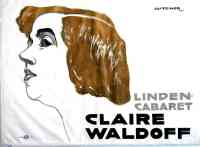 [Plakat: "Linden Cabaret: Claire Waldoff", 1914]